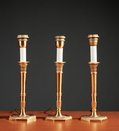 Suite of three Empire-style matte-varnished...