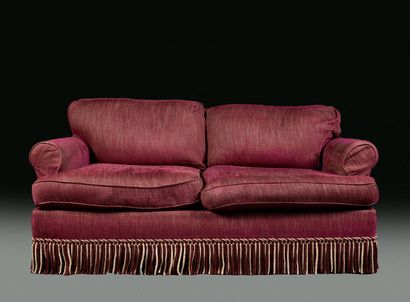 Comfortable two-seater sofa, upholstered...