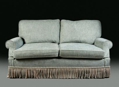 Comfortable two-seater sofa, upholstered...
