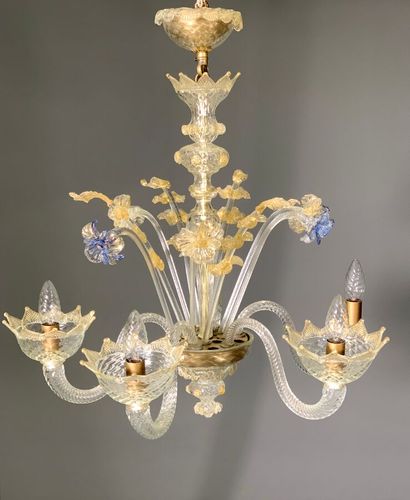 Part of a Murano chandelier with five arms...