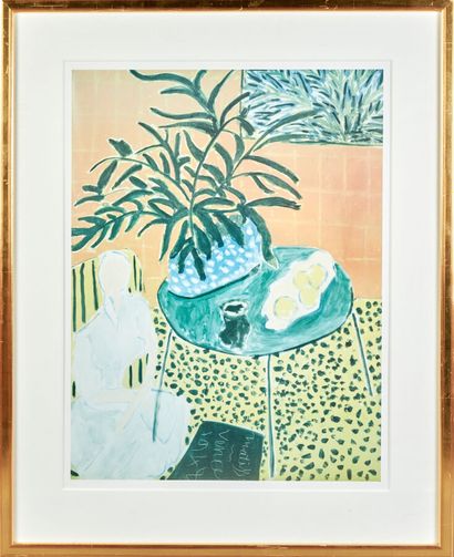 Set of framed pieces, canvas, reproductions,...