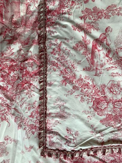 Paire de rideaux en coton imprimé d'une toile...