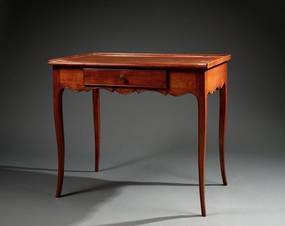 Louis XV-style cherrywood small desk opening...