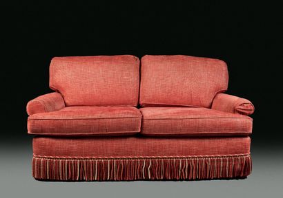 Comfortable two-seater sofa, upholstered...