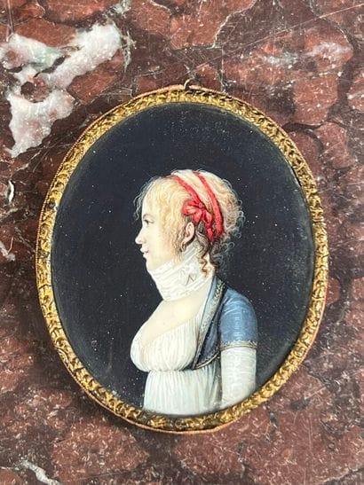 Ecole FRANCAISE de la fin du XVIIIe siècle
Portrait...