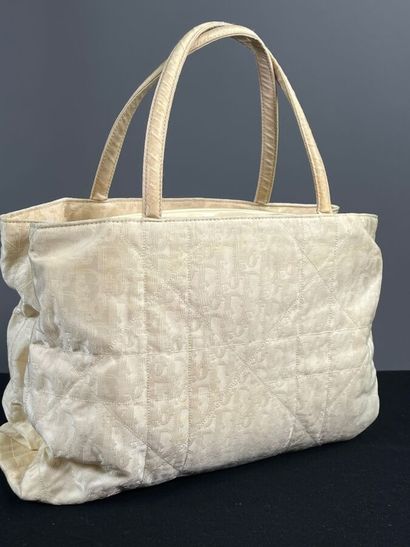 CHRISTIAN DIOR - Petit sac cabas en toile...