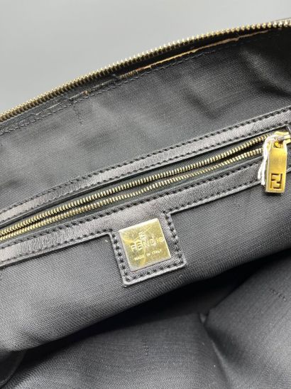 FENDI - Checkerboard monogram canvas bag...
