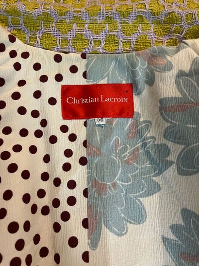 CHRISTIAN LACROIX - Manteau long en tweed...