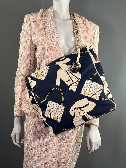 CHANEL - Sac cabas en toile 