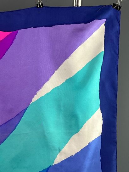 BALENCIAGA / CÉLINE - Two silk squares.

Free-form,...