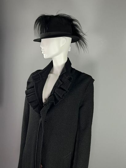 COMME DES GARÇONS - black wool coat - Années...