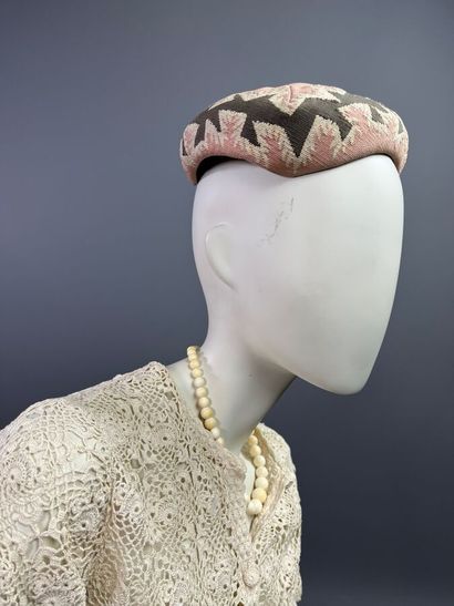 CLAUDE SAINT CYR Aubusson tapestry hat based...