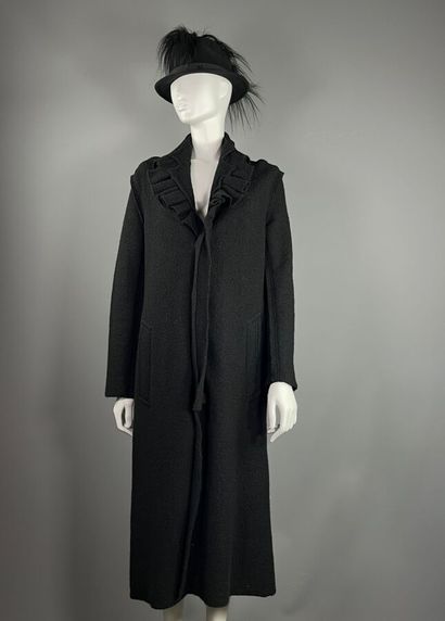 COMME DES GARÇONS - black wool coat - Années...