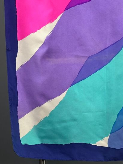 BALENCIAGA / CÉLINE - Two silk squares.

Free-form,...