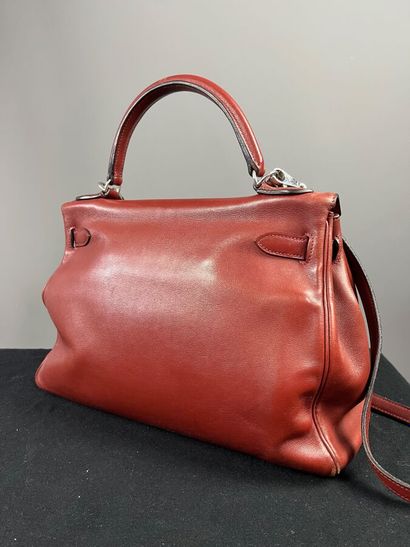 HERMÈS Paris - Sac KELLY 32 cm en veau box...