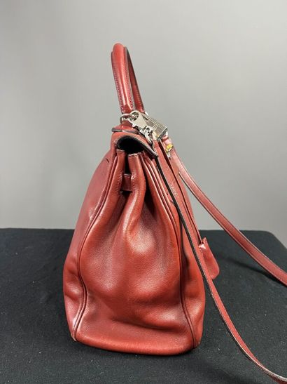 HERMÈS Paris - Sac KELLY 32 cm en veau box...