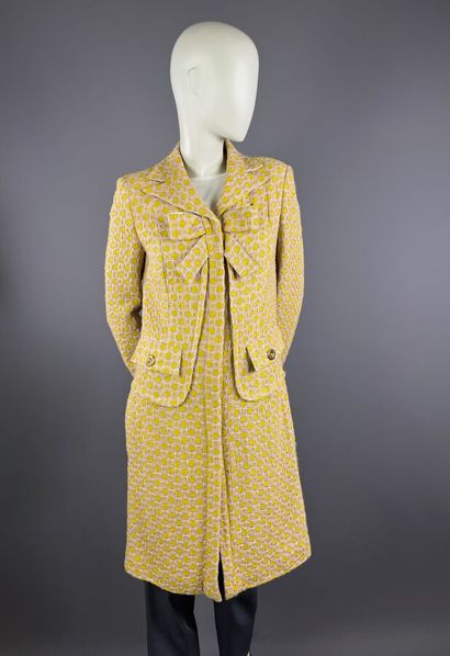 CHRISTIAN LACROIX - Manteau long en tweed...