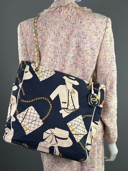CHANEL - Sac cabas en toile 