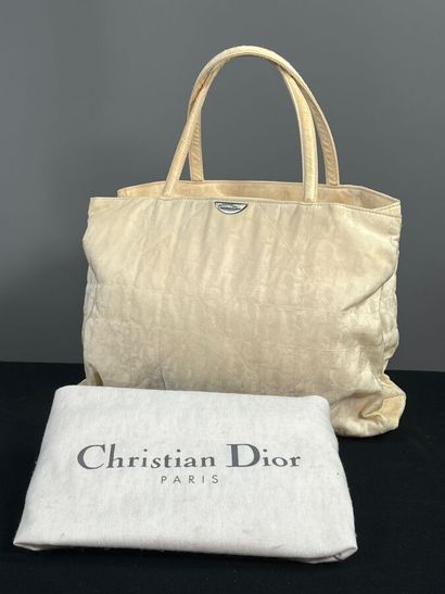 CHRISTIAN DIOR - Petit sac cabas en toile...
