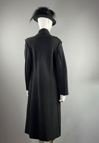 COMME DES GARÇONS - black wool coat - Années...