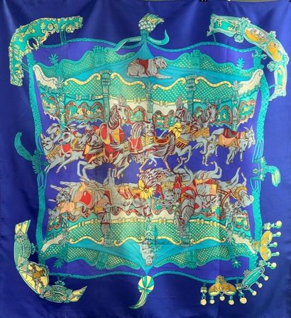 HERMÈS Paris - Carré de soie - Tournez manège...