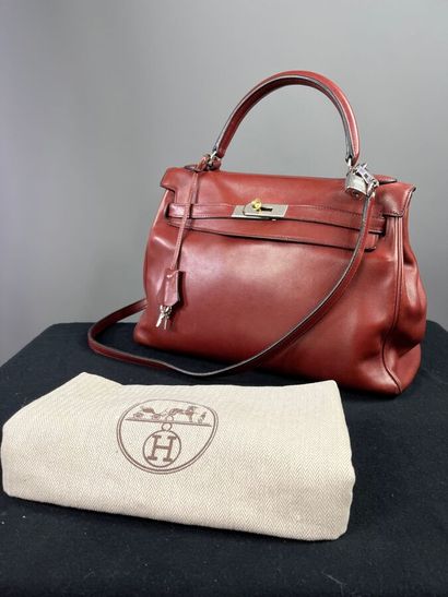 HERMÈS Paris - Sac KELLY 32 cm en veau box...