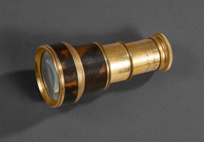 Gilt copper theatrical spyglass decorated...