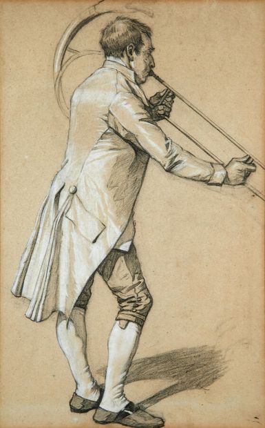 19th century French school
Trombone player...