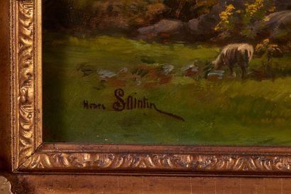 Henri SAINTIN (1846-1899).
Shepherdess and...