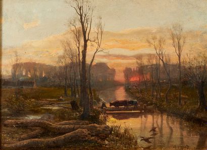 19th century French school
Crossing the river...