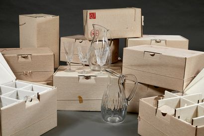 BACCARAT - Part of a set of crystal stemmed...