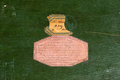 Burr veneer and metal case, decorated with...