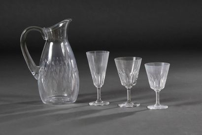 BACCARAT - Part of a set of crystal stemmed...