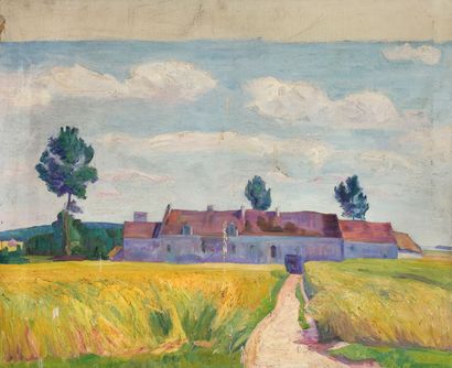 Eugène BOCH (1855-1941)
Houses with red roofs
Oil...