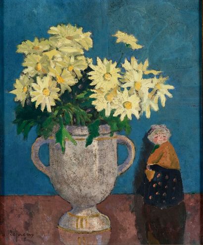 Albert LEPREUX (1868-1959)
Bouquet of daisies,...