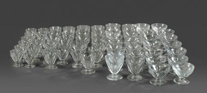 BACCARAT - Set of cut crystal glasses Harcourt...