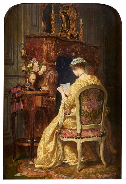 Henri LAFON (19th century)
Woman reading
Oil...