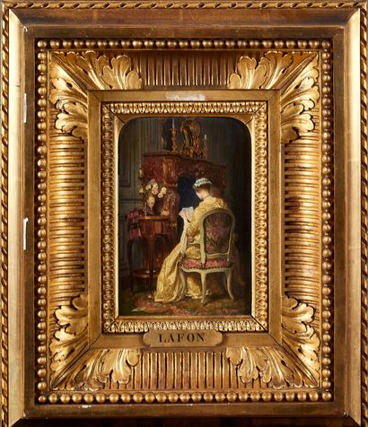 Henri LAFON (19th century)
Woman reading
Oil...