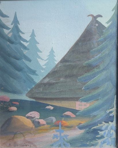20th century school
The Cottage 
Gouache...