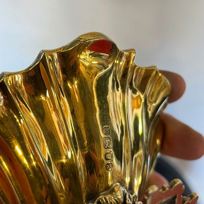 Rocaille-style vermeil bowl in the form of...