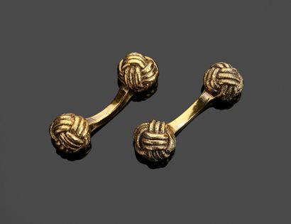 Pair of vermeil (800 thousandths) cufflinks...