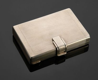800 thousandths silver minaudière with fluted...