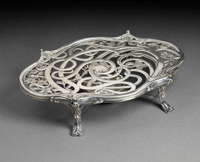 CAILARD BAYARD - Silver-plated alcohol warmer...
