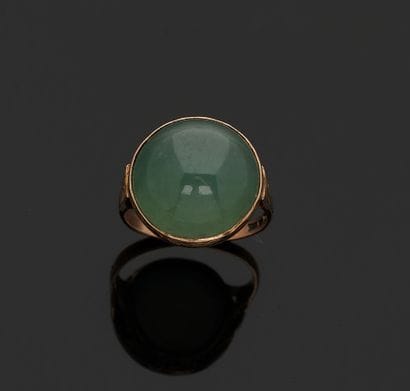 Ring in 14 k yellow gold (585 thousandths)...