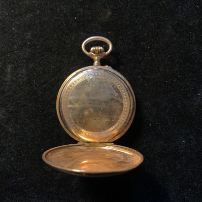 Yellow gold (750 thousandths) pocket watch,...