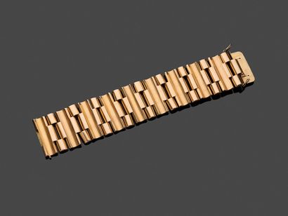 Large articulated bracelet in 18 k (750 thousandths)...