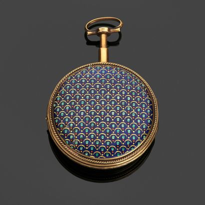 Montre de poche en or jaune 18 k (750 millièmes)...