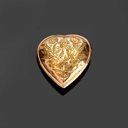 Heart-shaped scarf knot in 585-thousandths...