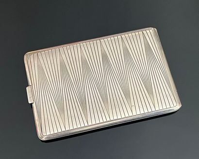 Gustave KELLER PARIS - Quadrangular silver...