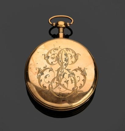 Montre carillon en or jaune 18 k (750 millièmes),...